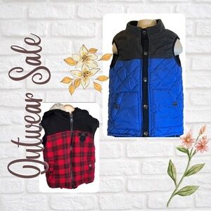 Blue and Gray Quilted Vest(4T) & Disney Jr 3T